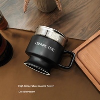 Tasse à café haute de luxe léger, plaquée titane, design rétro, grande capacité, pour le petit-déjeuner, cadeau souvenir, usage domestique