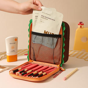 Sac de maquillage rectangulaire à fermeture éclair, étanche, grande capacité, pour ranger les articles de toilette, pour la salle de bain et la maison - Product Image 4