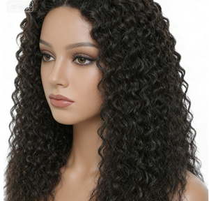 <span class=keywords><strong>Cabello</strong></span> Sintético Transparente 100% de Densidad Media para <span class=keywords><strong>Mujer</strong></span>, <span class=keywords><strong>Ondulado</strong></span>, con Pequeños Rizos, Elegante y Moderno, para Europa, América y África - Product Image 3