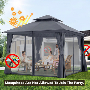 Pavillons fixes, pavillons de jardin, protection solaire et visibilité, pavillon solaire, tentes et pavillons, aménagement paysager, abris de jardin - Product Image 1