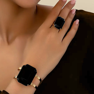 Set di Bracciale e Anello con Rubini ed Emeraldi Esagerati - Set di <span class=keywords><strong>Gioielli</strong></span> da Donna in Edizione Limitata NZBR-0006 - Product Image 3