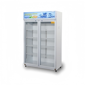 Réfrigérateur commercial pour boissons, refroidissement par air, ventilation, porte coulissante arrière, mécanique, LED pour supermarchés - Product Image 6