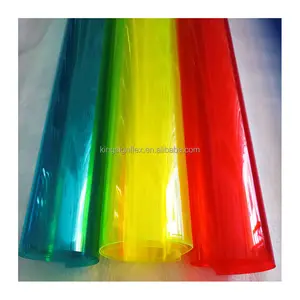 Rolo de pvc macio flexível transparente colorido de lona transparente de PVC