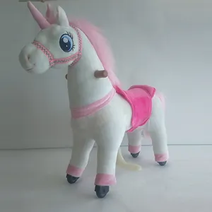 Giro biancaneve su giocattoli serie unicorno, peluche giro carino su pony per bambine