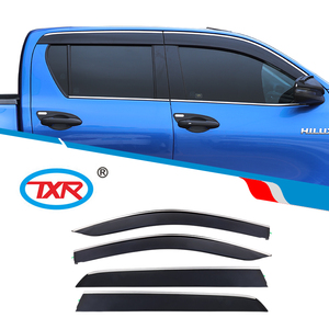 Accesorios <span class=keywords><strong>Auto</strong></span> Vent Visors Window TXR Déflecteur Noir avec Pare-Soleil Pluie en Acier Inoxydable pour Toyota Hilux 2015-2020 2021- - Product Image 1