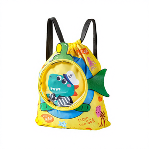 กระเป๋าใส่ของแบบพกพา ลายการ์ตูนน่ารัก สองชั้น แยกของแห้งและเปียก ทำจากผ้า Oxford กันน้ำ เหมาะสำหรับผู้ชาย ผู้หญิง นักเรียน และการเดินทาง - Product Image 2