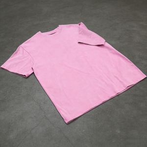 Camiseta Personalizada para Hombre, 280 GSM, 100% Algodón, Color Rosa, Impresión de Logotipo, Lavado Ácido, Fabricante - Product Image 3