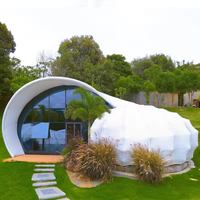 Forme de conque Structure en acier toile maison tentes Camping bulle Glamping chapiteau pour hôtel maison fête en plein air forme d'escargot