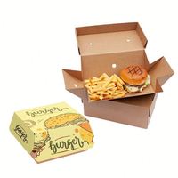 Nouvelle conception, logo personnalisé, sac en papier pour sandwich, hot-dog, poulet frit, boîte à frites, boîte à hamburger, emballage pour la restauration rapide