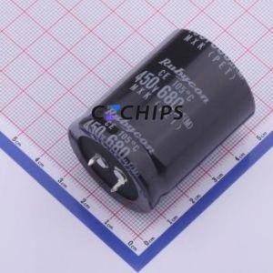 450MXK680MEFCSN35X45 Snap-in Aluminum Electrolytic Capacitor Through hole Component THT,D35xL45mm 680uF 20% 450V 10mm - Product Image 1