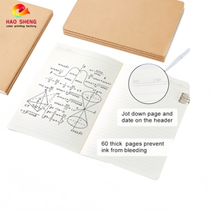 Bán buôn A4 <span class=keywords><strong>A5</strong></span> B5 giấy kraft Bìa Nhật Ký máy tính xách tay Sketchbook may sinh viên trường sinh viên tập thể dục cuốn sách - Product Image 3