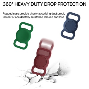 Airtag Water proof Case Hunde halsband halter Protective Anti-Lost Airtag Case für GPS <span class=keywords><strong>Dog</strong></span> Tracker Silikon Katzen halsband - Product Image 4