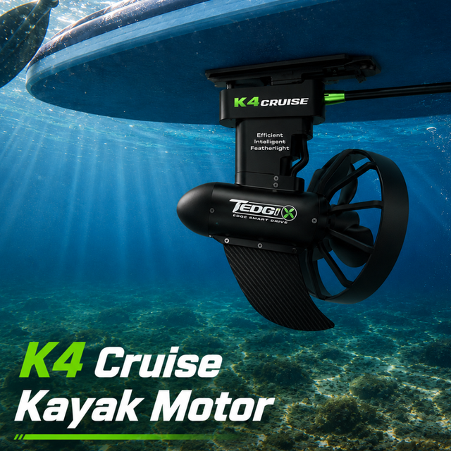 Tedgix K4C Cruise 400W Wireless Remote Electric Waterproof Underwater Scooter Trolling Motor Kayak Motor