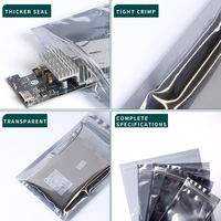 Paquet de 100 sacs antistatiques argentés refermables, sacs de protection ESD à fermeture éclair pour l'emballage de puces électroniques PCB IC