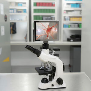 TX-BM-04 휴대용 지질 현미경 가격 무한대 대물렌즈 실험실용 삼안 현미경 내장형 디지털 카메라 및 모니터 포함 - Product Image 4