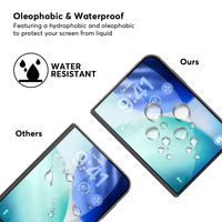 Protection d'écran en verre trempé HD ultra-clair pour iPhone Duo, bord noir, anti-traces de doigts, film en verre pliable