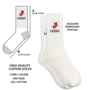 De alta calidad de algodón de las mujeres diseñador de agarre de deporte con logo calcetines con estampado personalizado