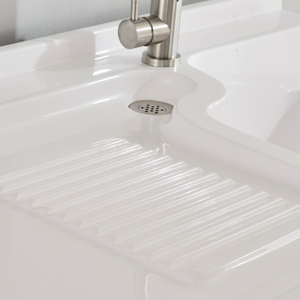 Mueble de Lavandería Moderno de Acero Inoxidable para Balcón, Mueble de Baño Impermeable con Lavabo, Mueble Simple para Lavadora - Product Image 2