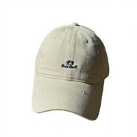 Casquette Dad Hat en coton en gros, en coton lavé, à calotte souple, avec lettre, pour hommes et femmes