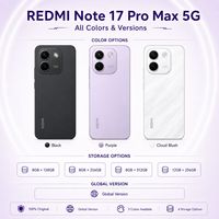 Version 2026 Nouveau Smartphone Original REDMI Note 17 Pro Max 5G, Double Caméra 50MP+8MP, Téléphone Android Xiaomi Version Globale
