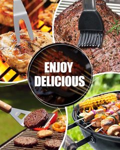 Juego de 35 Utensilios para Hornear de Acero Inoxidable - Utensilios de Repostería Premium con Mangos Largos para Cocina y Campamento al Aire Libre - Product Image 5