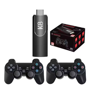 K8 <span class=keywords><strong>Game</strong></span> Stick Portable Classic Video 64GB con controlador de juego inalámbrico Dual 2,4G, compatible con salida 4K HD, entretenimiento de juegos - Product Image 1