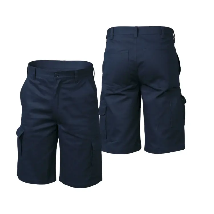 LX808 Dark Blue Cotton Fabric Cycling Shorts Cargo Work Pants