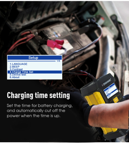 Outils automobiles Konnwei <span class=keywords><strong>Testeur</strong></span> <span class=keywords><strong>de</strong></span> batterie <span class=keywords><strong>de</strong></span> voiture <span class=keywords><strong>Chargeur</strong></span> <span class=keywords><strong>de</strong></span> réparation par impulsions <span class=keywords><strong>Testeur</strong></span> <span class=keywords><strong>de</strong></span> charge automatique intelligent pour toutes les batteries <span class=keywords><strong>de</strong></span> voiture - Product Image 2