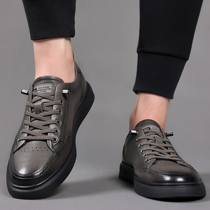 รองเท้าหนังวัวคุณภาพสูงระดับท็อป สไตล์ลำลอง หัวแหลม กันน้ำ แบบผูกเชือก ทันสมัย เหมาะสำหรับใส่ทำงานในออฟฟิศ สำหรับผู้ชาย - Product Image 6