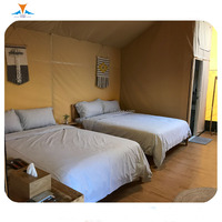 Tente de safari en toile, maison de luxe, une chambre à coucher et une salle de bain, en vente,