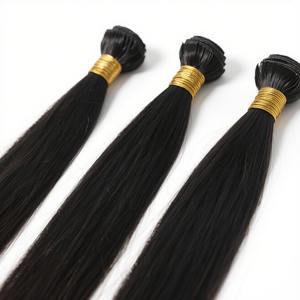 Extensions de cheveux humains lisses 10A, 20, 22, 24 pouces, cheveux vierges brésiliens, doux, non traités, double trame - Product Image 3