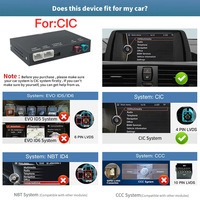 Compatible avec les décodeurs CarPlay sans fil et Android Auto, navigation et mise en miroir pour les systèmes NBT/CIC EVO BMW F30 F10 F01 2009-2018
