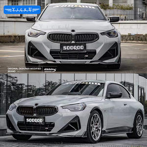 Kit de cuerpo de fibra de carbono seco YICKU para <span class=keywords><strong>BMW</strong></span> 2 Series G42 M240i actualización SOOQOO estilo labio delantero falda lateral alerón difusor trasero <span class=keywords><strong>2022</strong></span> + - Product Image 2