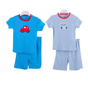Conjunto de ropa unisex para bebés y niños pequeños de <span class=keywords><strong>12</strong></span> a 18 <span class=keywords><strong>meses</strong></span>, mezcla de manga corta y pantalones, 2 uds. al por mayor - Product Image 4