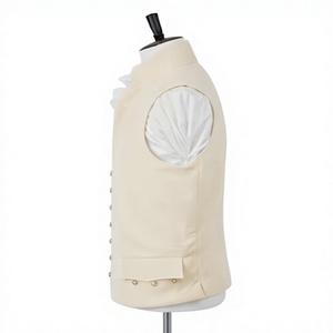 Men's <b>Plus</b> <b>Size</b> Wool <b>Waistcoat</b> Sleeveless Stand Collar Single Breasted Vintage Style Outerwear - Product Image 4