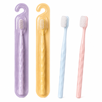 SAKURA S-199 Brosse à dents manuelle de haute qualité, poils doux, manche léger en PP, filament PBT, usage domestique
