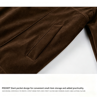 Blouson Bomber Moto Rétro Style Américain Col Montant Femme Automne-Hiver Coupe-Vent Imperméable Fin Décontracté Ample