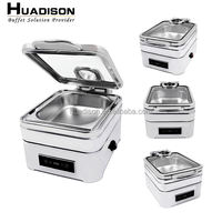 Huadison Équipement de restauration Buffet en acier inoxydable Chauffe-plats Chauffe-plats Chauffe-plats Buffet Réchauds pour la restauration Location