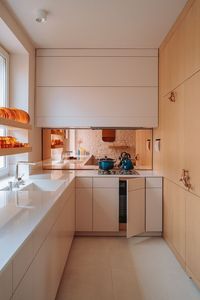 Vrijstaande hoogwaardige voorraadkasten keuken laminaat lak hoge voorraadkast in keukenkasten kastensets - Product Image 4