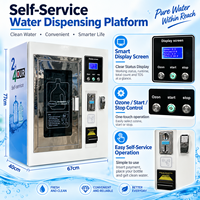 Mesin Penjual Air Dinding CE untuk Penjualan Air Komunitas 24 Jam dengan Sistem Kontrol Pembayaran POS Kartu IC, Koin, dan Uang Kertas