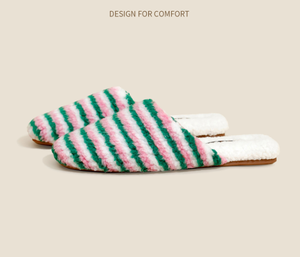 Nouvelle Arrivée Hiver – Chaussons <span class=keywords><strong>en</strong></span> Coton Rayés Doux <span class=keywords><strong>en</strong></span> Polaire <span class=keywords><strong>d</strong></span>'<span class=keywords><strong>Agneau</strong></span> pour Couples, Chauds et Antidérapants, pour l'Intérieur (Femmes et Hommes) - Product Image 5