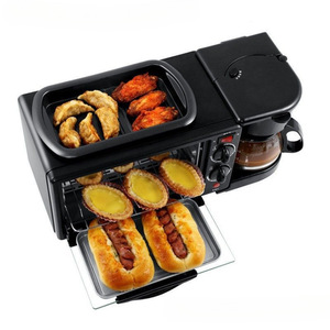 Automatic Three-in-one <b>Breakfast</b> Machine Multi-functional Home Coffee Toaster Oven Wholesale Home Multi-function Oven - Product Image 4