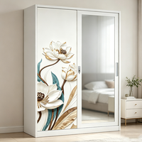 Meubles de chambre à coucher, armoire de rangement en métal, armoire à vêtements, armoire en métal
