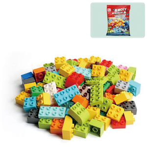 FEELO bloques de construcción clásicos a granel 500g bolsa de bloque para 3 + ladrillos de construcción grandes para niños juguete accesorios de Color aleatorio - Product Image 4