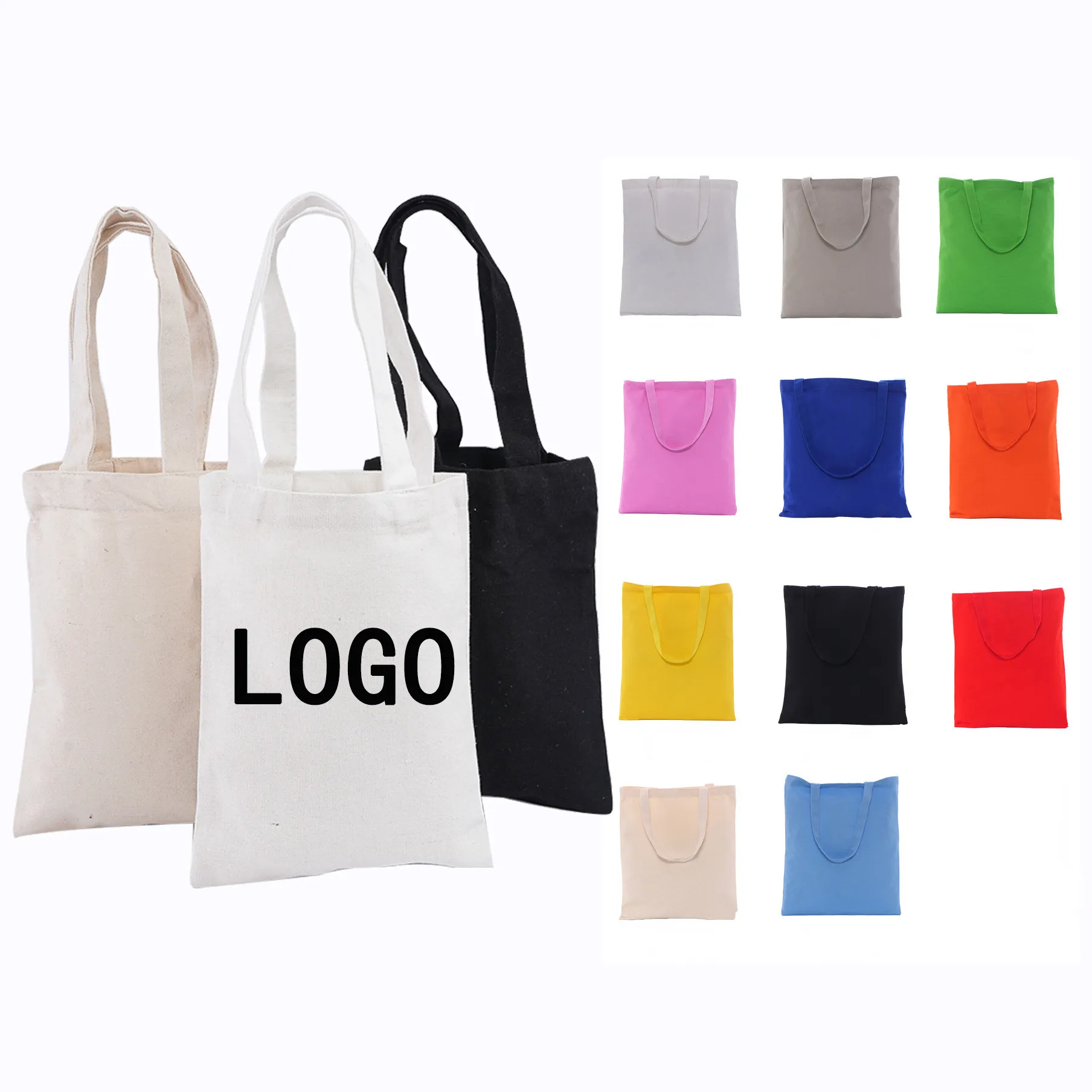 Promotion Cheap Cotton Blank Plain Printed Shopping Bag Custom Cotton Reusable Shopping Bags Cotton Canvas Tote Bags