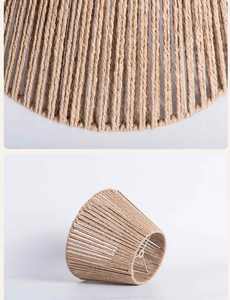 Lampe de table de chevet de haute qualité et abat-jour de lampe de table Décoration tissée à la main Ventes directes d'usine Abat-jour bon marché - Product Image 6