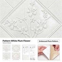 Pola Geometris Bahan XPE Eropa 35*35cm Wallpaper Perekat Diri Tahan Air untuk Dinding Kamar Tidur Hotel, Ruang Tamu, Kamar Mandi