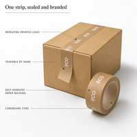 Ruban adhésif en papier kraft personnalisé avec logo, ruban adhésif pour sceller les cartons, pour les boîtes d'expédition et l'emballage en vente au détail