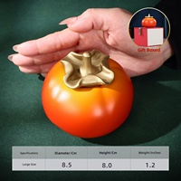 Figurine en laiton massif en forme de kaki, ornement chinois porte-bonheur, décoration Feng Shui pour salon, bureau, entrée, cadeau artisanal
