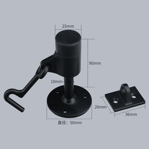 Tope de Puerta Fijo con Cabeza de Goma Antideslizante, Diseño Moderno para Hoteles - Product Image 2